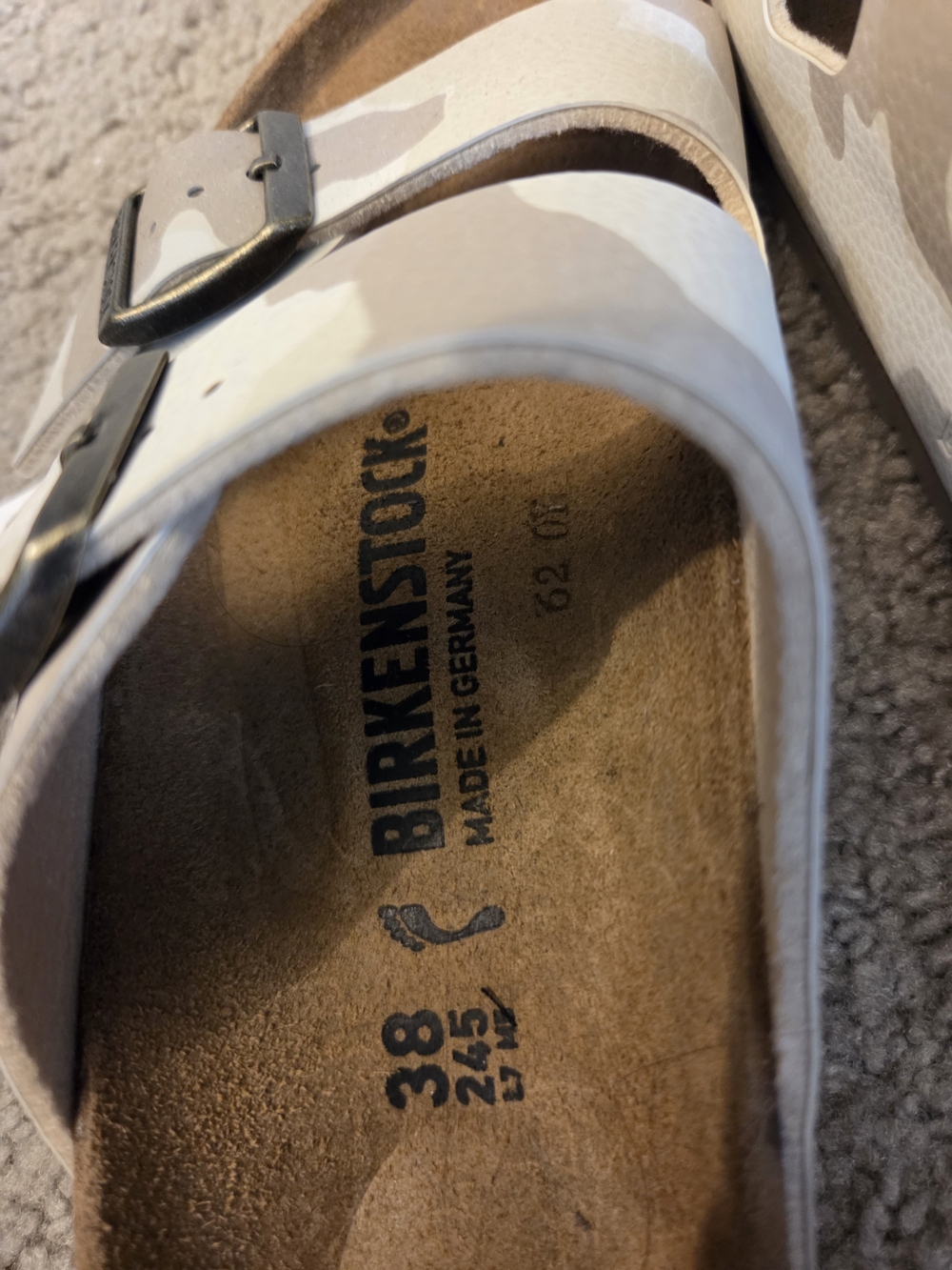 Birkenstock Womens Arizona Sandals - White Camouflage - Picture 5 of 8